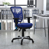 Blue Siyer Mid Back Mesh Multifunction Ergonomic Office Chair With Adjustable Arms 
